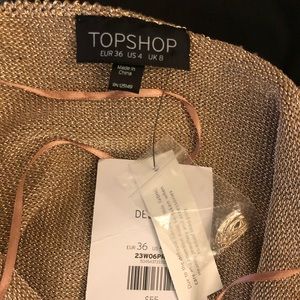 NWT Topshop rose gold shimmer tank top